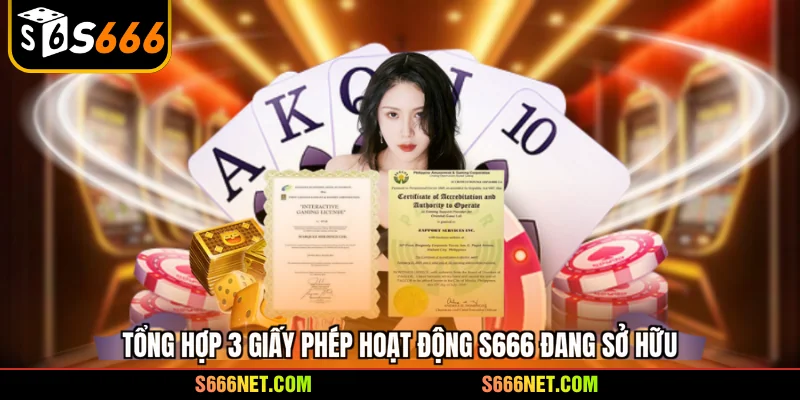 Tổng hợp 3 giấy phép hoạt động S666 đang sở hữu